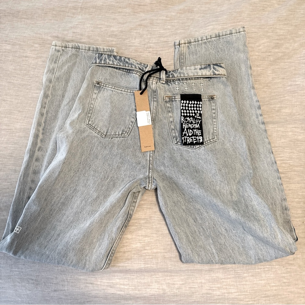 NEW NWT Ksubi Womens Denim Jean Undone Playback Muse Blue Size 27 US 4-6.